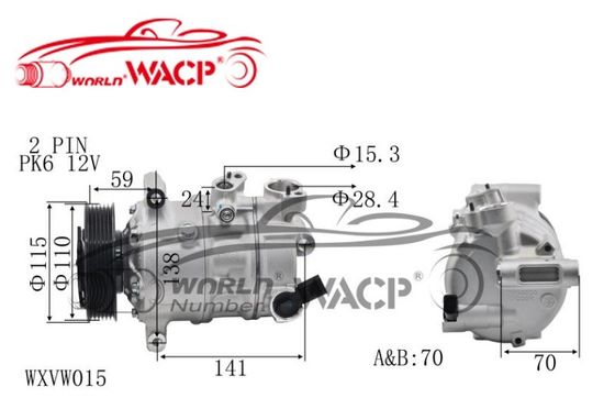 5N0820803 5N0820803C Auto AC-compressor Voor VW Golf7 Voor Audi A3 Voor Skoda Fabia Voor Zit WXVW015