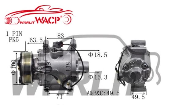 TRSA063570 Auto airconditioner compressor 2010-2013 Voor Honda Brio WXHD066