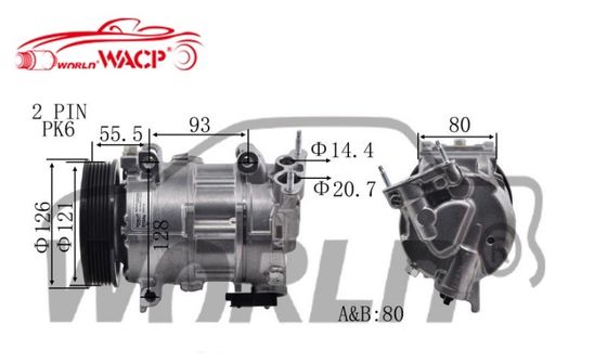 RC.600.409 Airconditioning Compressor Car 81619066012 Voor 6SEL16C PEUGEOT C4 LOUNGE 2012 WXPG006
