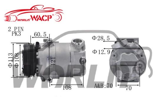 RC.600.108 5U0820803K AC.100.1758 Auto AC Compressor Voor Volkswagen Fox Voyage WXVW045